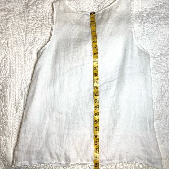 Lungo L’Arno‎ Linen Made in Italy Sleeveless Top, White, Size Small - Picture 9 of 9